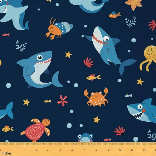 Vista 25 de Tela de lunares por yarda, tela de decoración de puntos redondos para suministros de costura, telas de estilo moderno y simple para tapicería y Azul