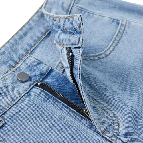 Vista 5 de Jeans clásicos de pierna recta de tiro medio para mujer