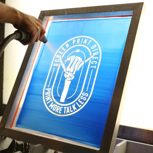Vista 2 de Ecotex® Tex Blue HV Emulsión (Pinta - 16 onzas), emulsión de serigrafía pre-Sensibilizada de alta viscosidad, para tintas de plastisol y UV