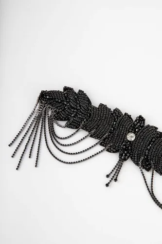 Vista 2 de BABEYOND Tocado Flapper para mujer Diadema de Gatsby de los años 20, accesorios vintage para mujer