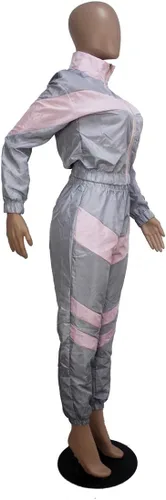 Vista 4 de Ophestin Conjunto de 2 piezas para mujer de manga larga rompevientos