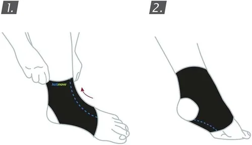 Vista 4 de Actimove Tobillera para niños Manga de compresión pediátrica sin cordones para esguince de tobillo, tendinitis de Aquiles, fascitis plantar y pie