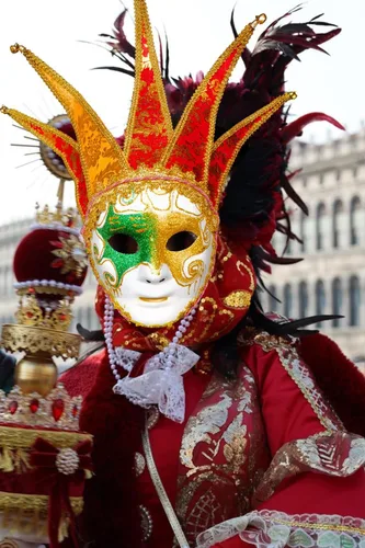 Vista 4 de Máscara de cara completa para carnaval, Mardi Gras, cosplay, fiesta de Halloween, decoración de pared