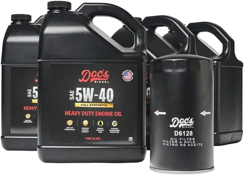 Vista 12 de Doc's Diesel Kit de cambio de aceite sintético completo 10W-30 D6128+DOCS10W30-3 Compatible con Ford 6.7L Powerstroke 2011-2025