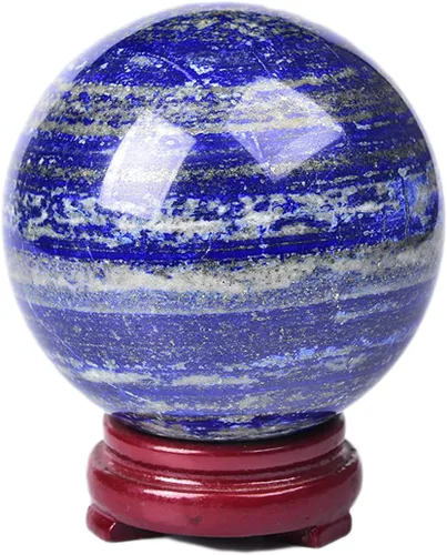 Vista 154 de JIC Gem Piedra Natural de Jaspe Africano Cristal de Curación Esfera Adivinación Bola de Piedra Preciosa, Feng Shui Reiki Aura Decoración