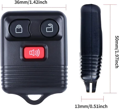 Vista 5 de Llavero de repuesto con control remoto compatible con Ford F150 F250 F350 Escape Expedition Explorer Mazda