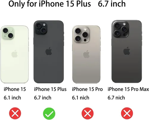 Vista 5 de 3 piezas de vidrio templado de privacidad anti-azul para iPhone 15 Plus, protector de pantalla antiespía, película antiespías, dureza 9H