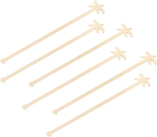 Vista 13 de Restaurantware Restpresso - Agitadores de café de 6.8 pulgadas, 100 palitos desechables de palmera, resistentes para bebidas calientes y frías Palm