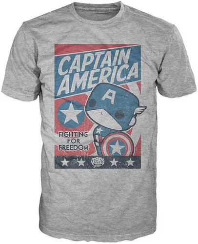 Vista 2 de Funko POP. Camisetas de hombre MarvelPac América Lucha por la Justicia