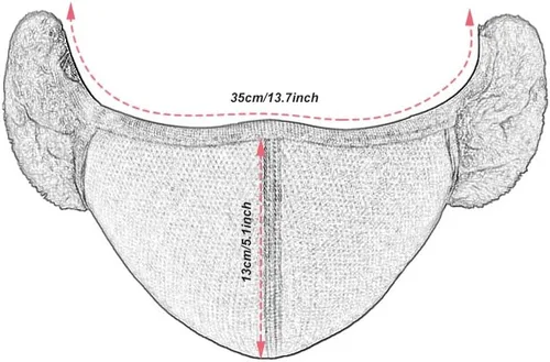 Vista 2 de TecHong Máscara unisex de invierno cálida a prueba de viento con cubiertas esponjosas para las orejas, gruesa, a prueba de polvo, transpirable