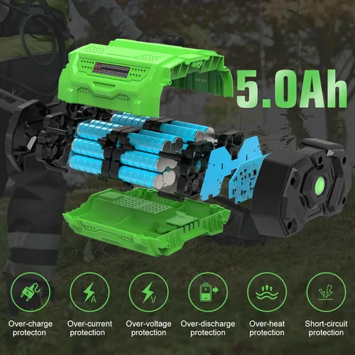 Vista 6 de 2 paquetes de repuesto de 5.0Ah para batería EGO 56V BA2800T BA4200T