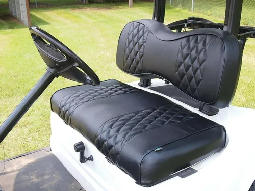 Vista 28 de Huskey Parts Company EZGO - Funda de asiento delantero naranja con costuras de diamante Medalist TXT 94-13, carrito de golf, 2 unidades naranja