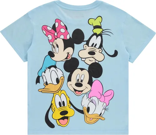Vista 2 de Disney Ladies Mickey Mouse Fashion Shirt Minnie Mouse Multi Print Tee - Classic Park and World Tee Azul