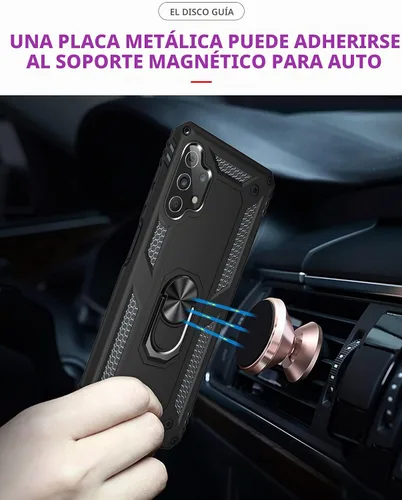 Vista 5 de Funda para Galaxy A32 5G, A32 5G, con protector de pantalla, [grado militar] 16 pies, cubierta probada contra caídas con soporte magnético para Negro