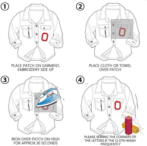 Vista 6 de Bfuee 30 parches de números para planchar, apliques de números bordados del 0 al 9, parches de números para ropa, vestido, sombrero, calcetines