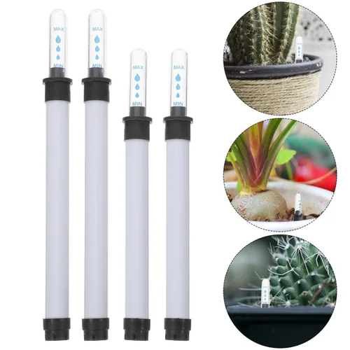 Vista 5 de BESTOYARD Indicador de agua para plantas en macetas para uso en interiores y exteriores, medidor de humedad del suelo con escala transparente