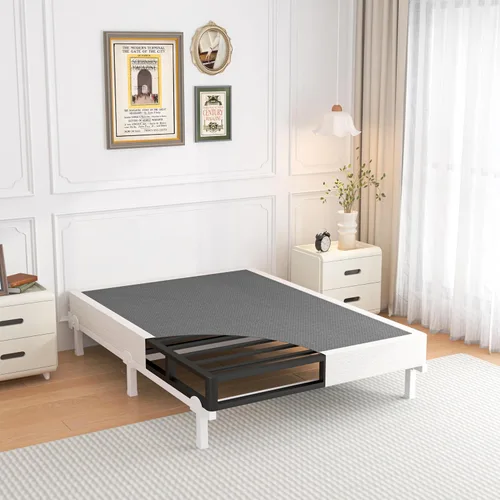 Vista 14 de ROIL Somier de 10 Pulgadas para Cama Individual, Somier Metálico Resistente con Funda de Tela, Capacidad Máxima de Peso de 3500 Libras, Fácil