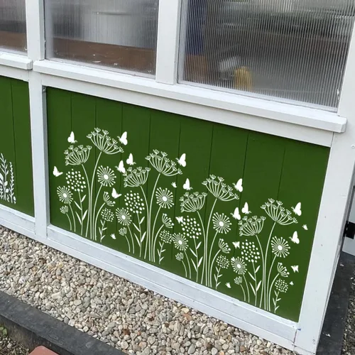 Vista 6 de Plantillas de flores para pintar plantillas de diente de león, plantillas florales reutilizables para manualidades, telas de pared, muebles, tarjetas