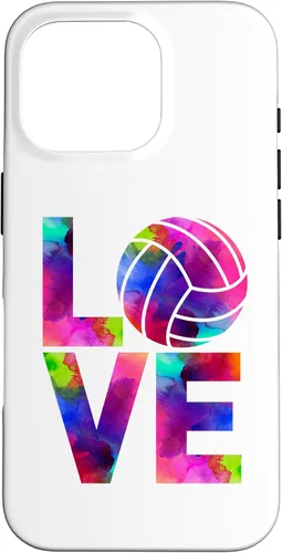 Vista 19 de Funda para iPhone 11 Pro Max Love Volleyball Watercolor Girl Team Tournament Retro Vibe