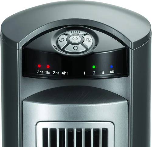 Vista 9 de Lasko 2551 - Ventilador eléctrico portátil de torre oscilante de 42 pulgadas con ionizador de aire fresco, temporizador y control remoto