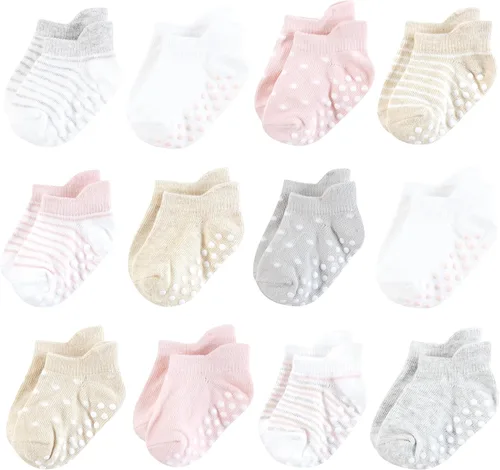 Vista 13 de Hudson Baby Calcetines antideslizantes unisex para bebé, Rosado