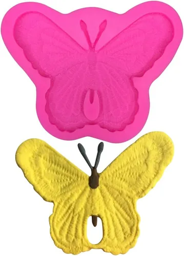 Vista 6 de Lindo molde de mariposa 3D reutilizable de grado alimenticio, moldes de silicona antiadherentes para decoración de tartas, molde de chocolate