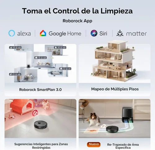 Vista 9 de roborock Nuevo robot aspirador y trapeador Qrevo 2 Pro 2026, succión