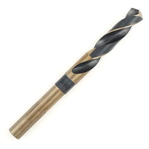 Vista 10 de COMOWARE Broca de vástago reducido de 1", HSS M2, broca negra y dorada con vástago de 3 planos de 1/2", punta dividida de 135°, brocas de metal