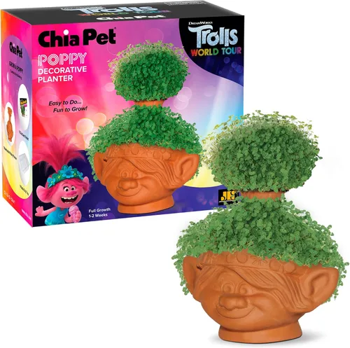 Vista 18 de Chia Pet Emoji Winky con paquete de semillas, maceta decorativa de cerámica, fácil de hacer y divertido de cultivar, regalo novedoso, perfecto
