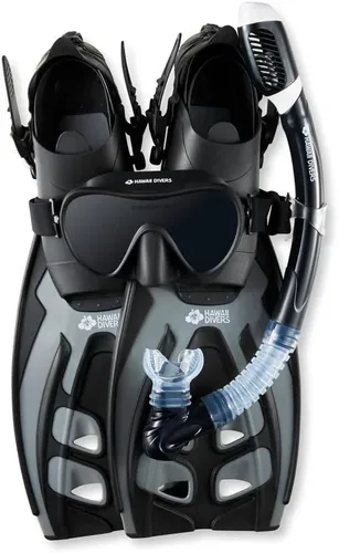 Vista 9 de Hawaii Divers Deep Sea Mirrored Adult Scuba Set - Includes Mask, Snorkel, Fins, Carry Bag