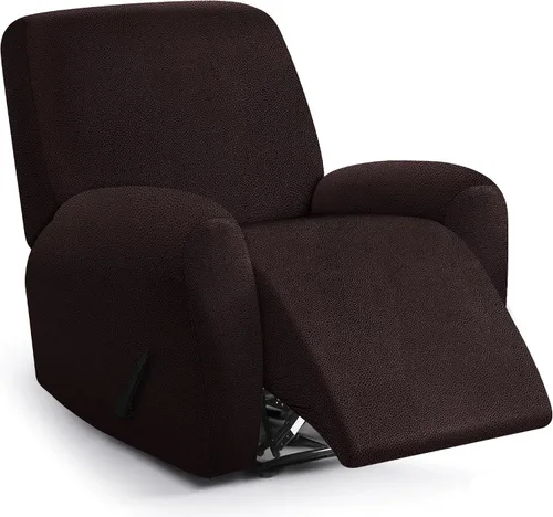 Vista 40 de ANARACHON Fundas para sillas reclinables con aspecto de cuero, funda elástica de 4 piezas, funda suave para silla reclinable, protector de muebles
