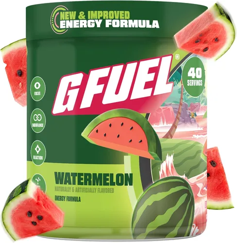 Vista 9 de G Fuel Blue Ice - Bebida energética en polvo, mezcla de cafeína preentrenamiento para juegos, amino de enfoque sin azúcar, vitamina + antioxidantes