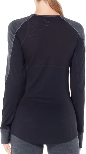 Vista 3 de Icebreaker 260 Zone Merino manga larga Crewe, Gris Negro