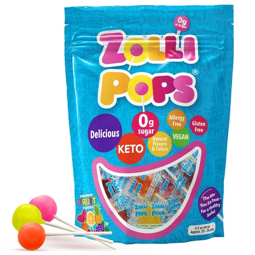 Vista 11 de Zollipops Paletas Clean Teeth, sabores tropicales, 16 onzas