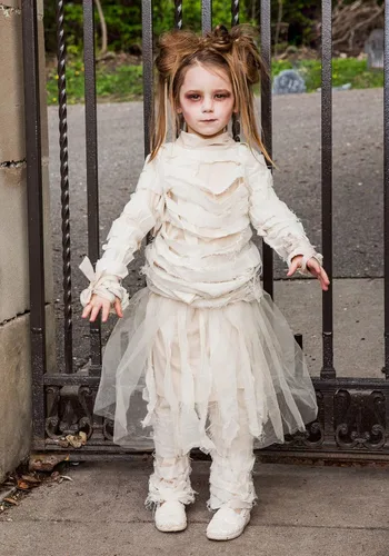 Vista 2 de Mummy Costume for Girls Child Mummy Outfit with Tulle Skirt