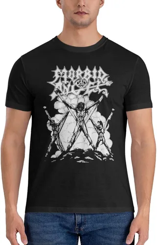Vista 3 de PEYDEN Morbid Angel T Shirt Men Summer Fashion Breathable Cotton Round Neckline Shirt Sports Fitness Short Sleeve Tees