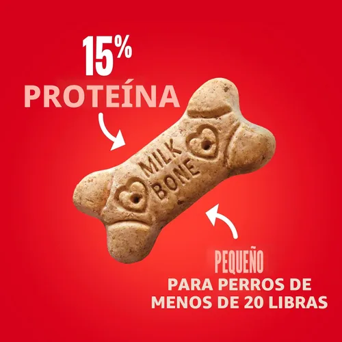 Vista 3 de Milk-Bone Original Dog Treats Galletas para perros grandes, 24 libras (paquete de12) 24 onzas. cajas, sabor carnoso que menea la cola, 15%