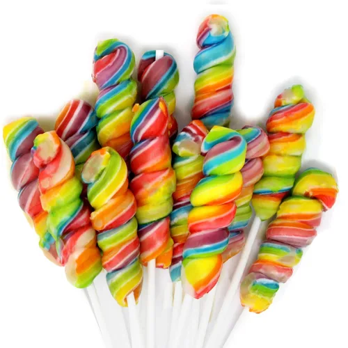 Vista 5 de Snacktery Paletas de corazón – 24 paletas de San Valentín en forma de corazón – Lechones de San Valentín arcoíris – Ventosas envueltas