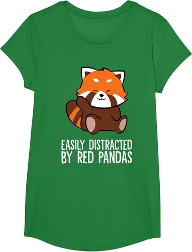 Vista 58 de Red Panda Love Easily Distracted By Red Pandas T-Shirt Asphalt Grey