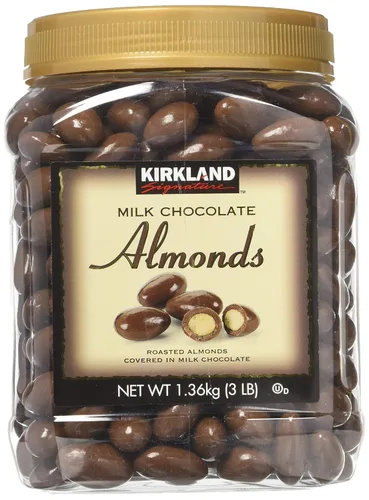 Vista 3 de Kirkland Signature HTGFD - Almendras tostadas de chocolate con leche, paquete de 2, 48 onzas
