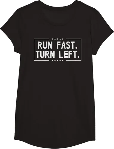 Vista 3 de Run Fast Turn Left - Camiseta para correr de pista y campo