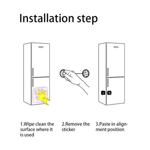 Vista 5 de Cerradura para refrigerador con llave, cerraduras para refrigerador, congelador, armarios y cajones, freidora de aire para horno, armarios
