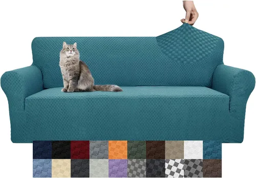 Vista 79 de YEMYHOM Funda para sofá con diseño jacquard de alta elasticidad, funda para silla de sala de estar, a prueba de mascotas, perros y gatos