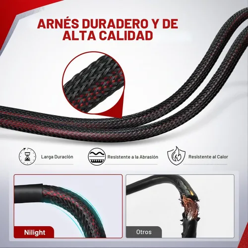 Vista 7 de Nilight Kit de arnés de cableado de nailon 12 AWG 1 cable 12V interruptor basculante de 5 pines láser encendido/apagado relé de alimentación fusible