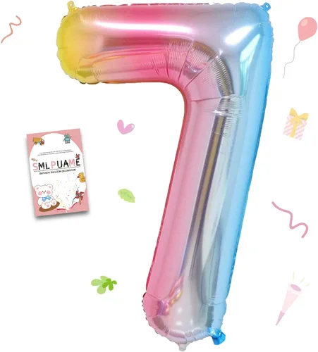 Vista 30 de Globos grandes de 40 pulgadas de números del 0 al 9, globos numéricos para decoración de fiesta de cumpleaños, globos de helio de aluminio