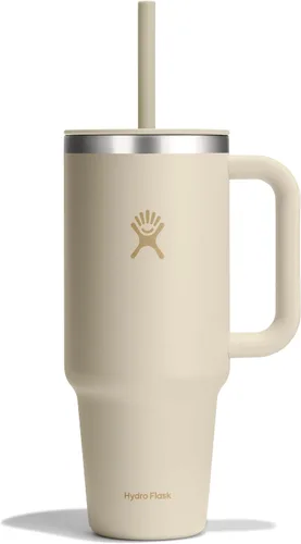 Vista 20 de Hydro Flask Vaso de Viaje con Asa, Tapa y Pajita - Acero Inoxidable Aislado en 24 Oz Aloe