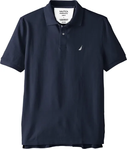 Vista 6 de Nautica playera polo clásica de mangas cortas, color sólido, para hombre