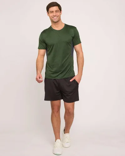 Vista 5 de Real Essentials - Paquete de 5 Real Essentials - Camisetas de manga corta para hombre con cuello redondo y de secado rápido, atlética, para correr