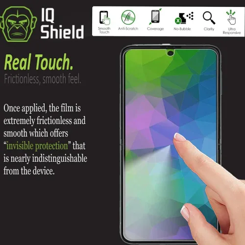 Vista 5 de IQShield Paquete de 2 protectores de pantalla para Samsung Galaxy Z Flip 3 5G (no vidrio), fácil de instalar, ultra fino, antiarañazos