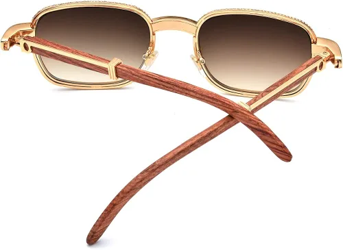 Vista 4 de HEPIDEM 100% realmente búfalo cuerno de lujo, 720 gafas de sol Diamonds Buffs 7550180